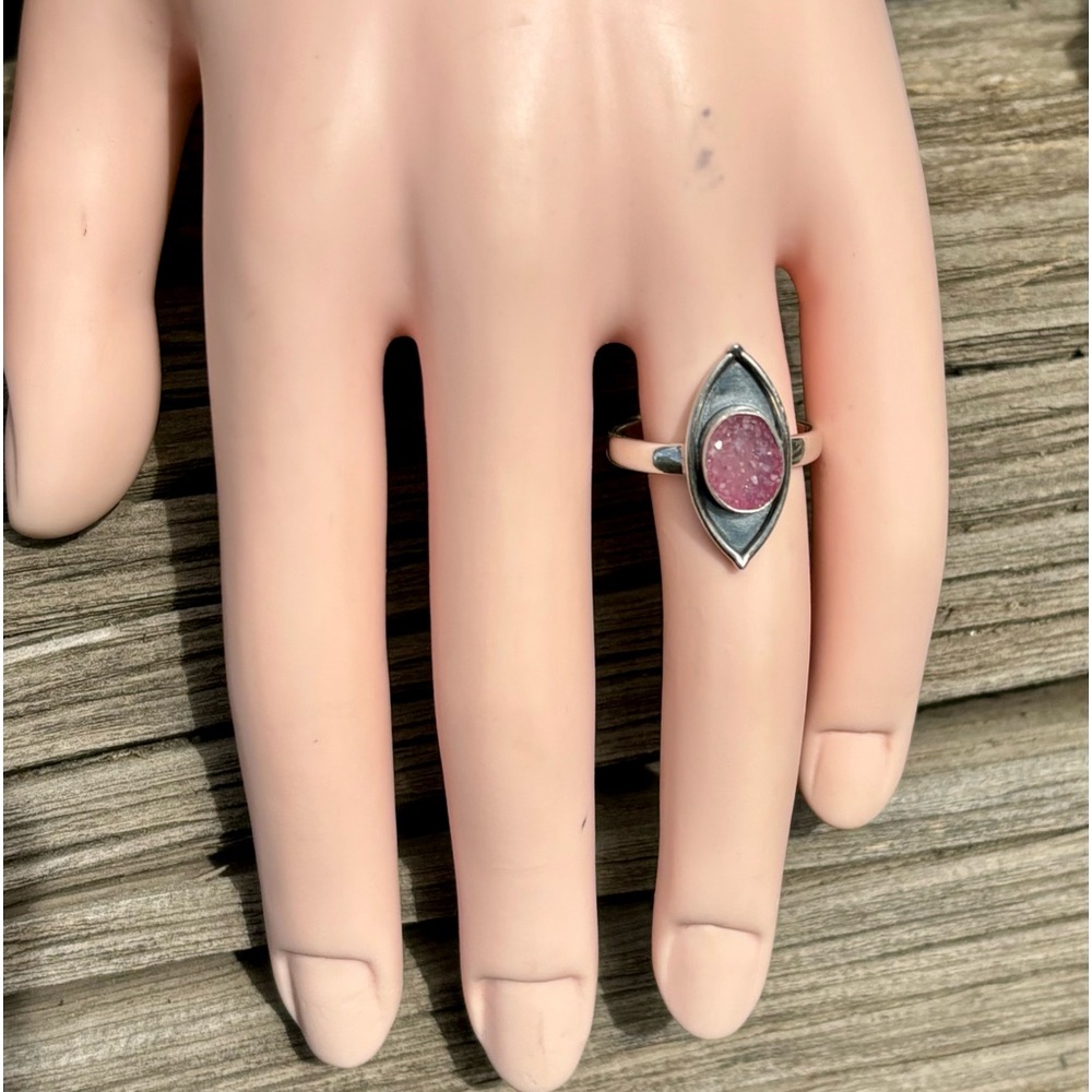 Pink Druzy Ring - image 5